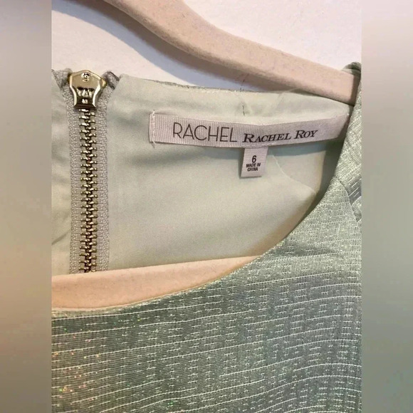 Rachel by Rachel Roy Mint Green Iridescent Sheath Dress Size 6 NWT - Picture 4 of 9